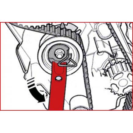 KS TOOLS 400.9010 - Outil de fixation de tendeur pour clé à ergots