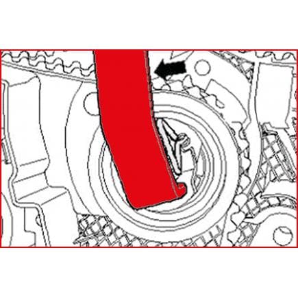 KS TOOLS 400.9011 - Outil de fixation de tendeur pour clé à ergots