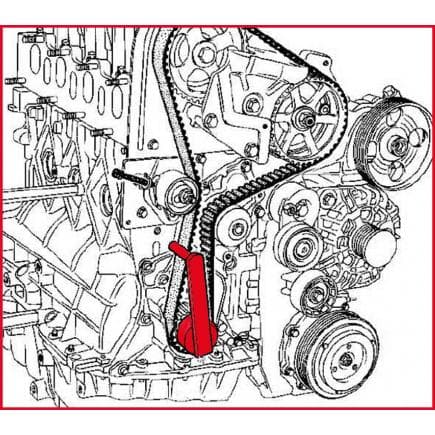 KS TOOLS 400.9023 - Outil de tension de courroie de distribution pour Renault