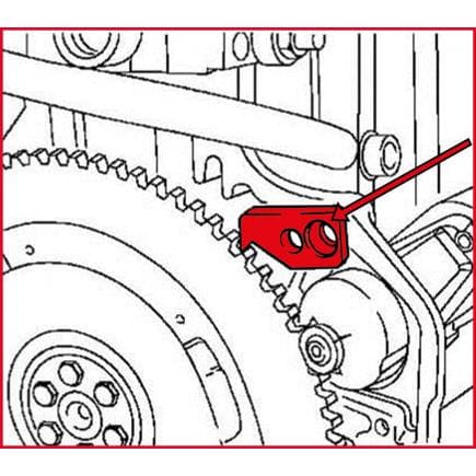 KS TOOLS 400.9045 - Outil de blocage volant moteur, 62 x 30 mm