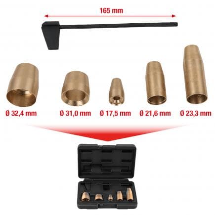 KS TOOLS 400.9080 - Jeu de douille de montage de joint torique d'injecteur (6 pcs)