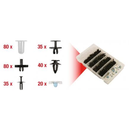 KS TOOLS 420.0050 - Jeu de clips de fixation - BMW (290 pcs)