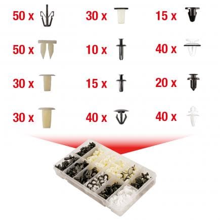 KS TOOLS 420.0500 - Jeu de clips de fixation - Mitsubishi (370 pcs)
