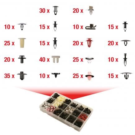 KS TOOLS 420.0800 - Jeu de clips de fixation - Toyota / Lexus (360 pcs)