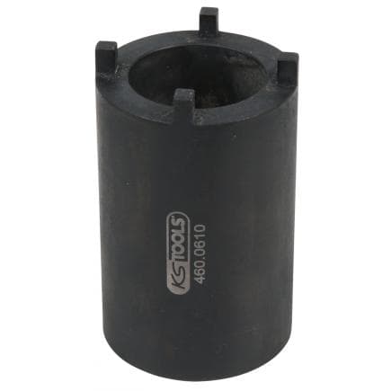KS TOOLS 460.0610 - Clé pour écrou à encoches 1/2" DAF pour fixation de timonerie de direction avec 4 ergots, 52 mm