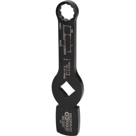 KS TOOLS 460.5251 - Clé à chocs 3/4" à 12 pans avec 2 surfaces d'impact, 21 mm