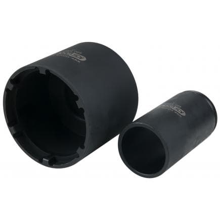 KS TOOLS 460.5350 - Jeu de clés d'écrous à encoches avec tube de guidage pour MAN, ø 91 mm (2 pcs)