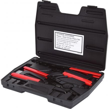 KS TOOLS 500.1300 - Coffret de pinces à circlips à crémaillère (14 pcs)