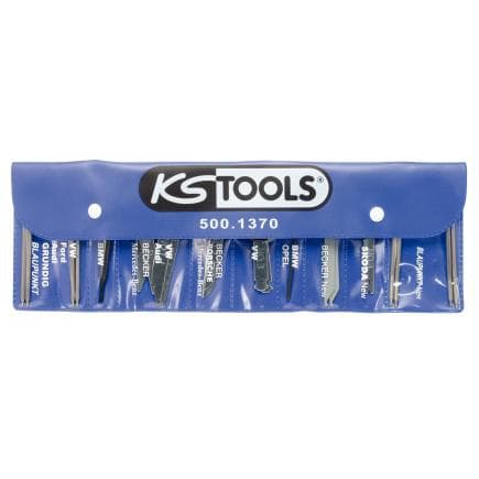 KS TOOLS 500.1370 - Coffret de montage/démontage pour autoradio (18 pcs)