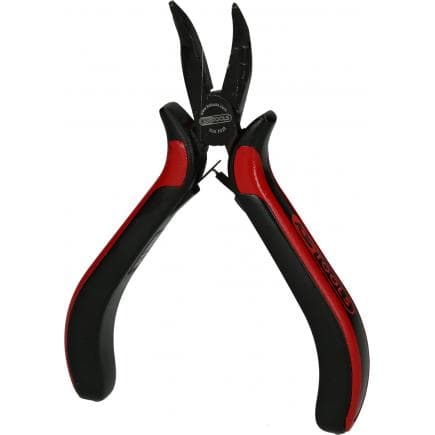 KS TOOLS 500.7022 - Pince électronique à bec demi-rond,coudé, 130mm