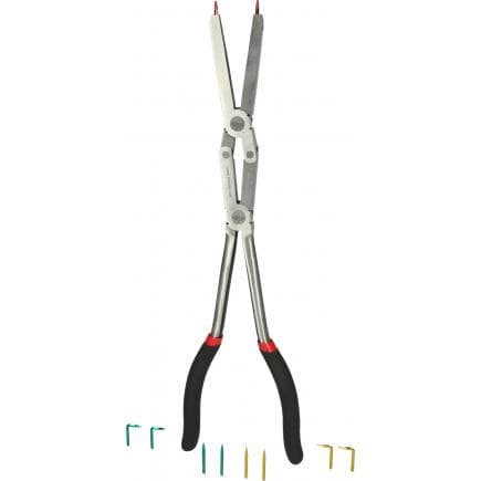 KS TOOLS 500.7035 - Pince à double articulation pour circlips intérieurs avec embouts interchangeables