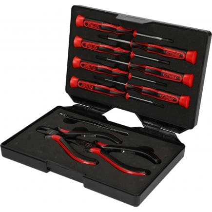 KS TOOLS 500.7180 - Coffret de pinces et tournevis électroniques (10 pcs)