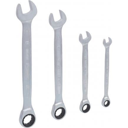 KS TOOLS 503.4204 - Jeu de clés mixtes à cliquet GEAR plus 4pcs 10-19mm