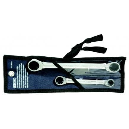 KS TOOLS 503.4552 - Jeu de clés polygonales à cliquet GEAR plus 10x13-17x19mm (2 pcs)