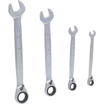 KS TOOLS 503.4604 - Jeu de clés mixtes à cliquet réversible GEAR plus 10-19mm (4 pcs)