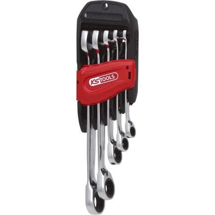 KS TOOLS 503.4605 - Jeu de clés mixtes à cliquet réversible GEAR plus 8-19mm (5 pcs)