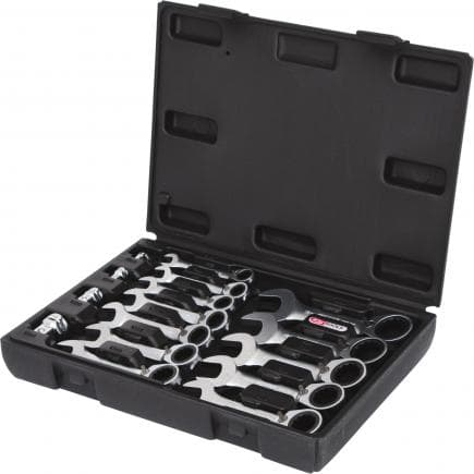 KS TOOLS 503.4653 - Jeu de clés mixtes à cliquet courtes GEAR plus (16 pcs)