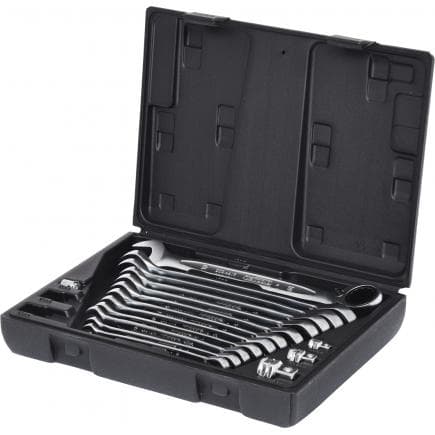 KS TOOLS 503.4666 - Jeu de clés mixtes à cliquet réversible GEAR plus (16 pcs)