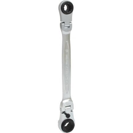KS TOOLS 503.4745 - Jeu de clés polygonales à cliquet articulé 4 en 1 GEAR plus, 10x13-17x19mm