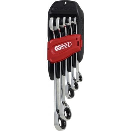 KS TOOLS 503.4955 - Jeu de clés mixtes coudées avec anneau d'arrêt GEAR plus RINGSTOP (5 pcs)