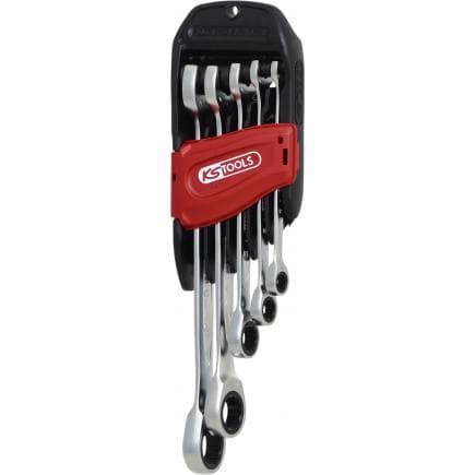 KS TOOLS 503.5205 - DUO GEAR plus Clés mixtes à cliquet avec système de cliquet dans la fourche (5 pcs)