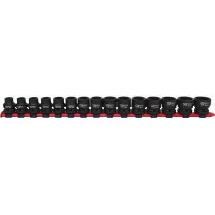 KS TOOLS 515.0055 - Douilles à chocs 1/2" 6 pans, extra-courtes (15 pcs)