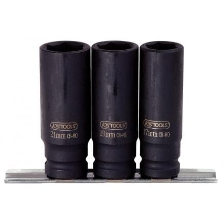 KS TOOLS 515.0103 - 1/2" Jeu de douilles à chocs 6 pans, longues (3 pcs)