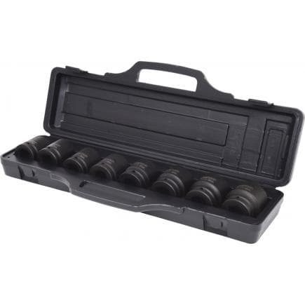 KS TOOLS 515.0210 - 3/4" Jeu de douilles à chocs 6 pans courtes, 24-38mm (8 pcs)