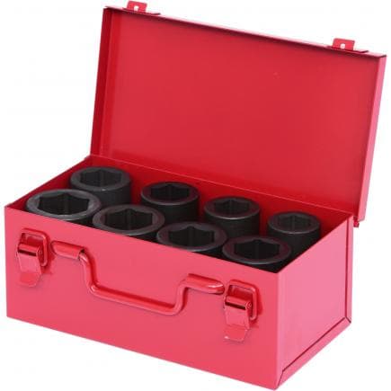 KS TOOLS 515.0308 - 1" Jeu de douilles à chocs 6 pans, longues (8 pcs)