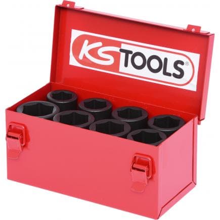 KS TOOLS 515.0510 - 3/4" Jeu de douilles à chocs 6 pans longues (8 pcs)