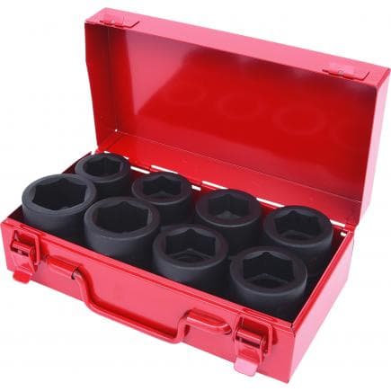 KS TOOLS 515.0610 - 1" Jeu de douilles à chocs 6 pans, courtes (8 pcs)