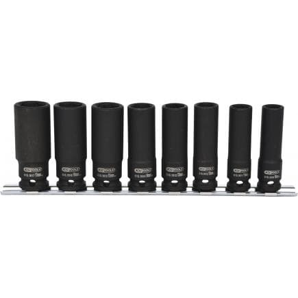 KS TOOLS 515.0648 - 3/8" Jeu de douilles à chocs 6 pans, longues (8 pcs)
