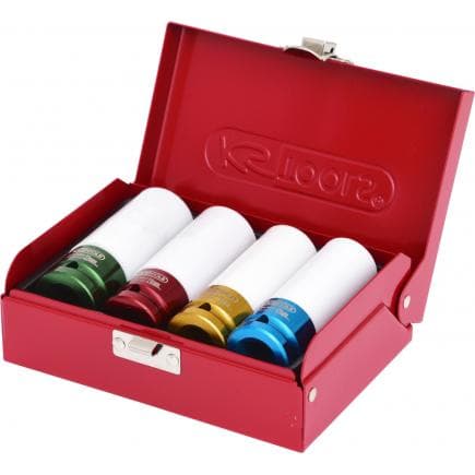 KS TOOLS 515.1006 - 1/2" Jeu de douilles à chocs pour jantes aluminium (4 pcs)