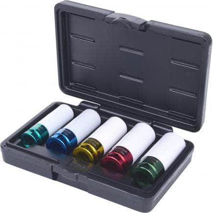 KS TOOLS 515.1007 - 1/2" Jeu de douilles à chocs pour jantes aluminium (5 pcs)