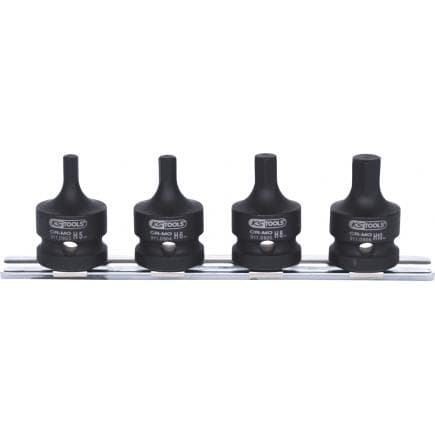 KS TOOLS 515.1103 - 1/2" Jeu de douilles à chocs 6 pans, courtes (4 pcs)