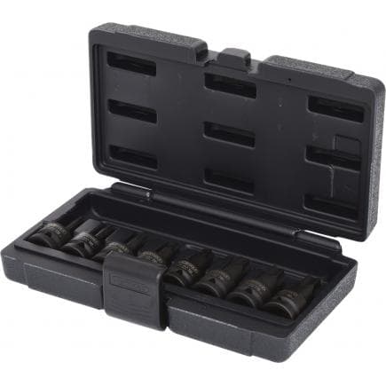 KS TOOLS 515.1107 - Jeu d'embouts à chocs Torx 1/2", T30-T80, court (8 pcs)