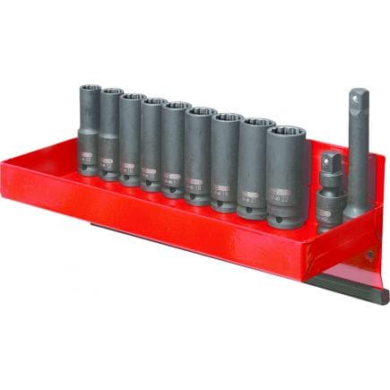 KS TOOLS 515.1140 - 1/2" Jeu de douilles à chocs 12 pans, longues (13 pcs)