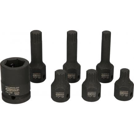 KS TOOLS 515.1160 - 1/2" Jeu de douilles à chocs spéciales XZN M14-M18 (7 pcs)