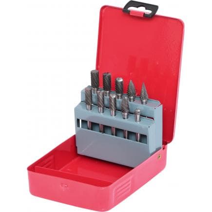 KS TOOLS 515.3210 - Jeu de fraises HM, coffret métallique (10 pcs)