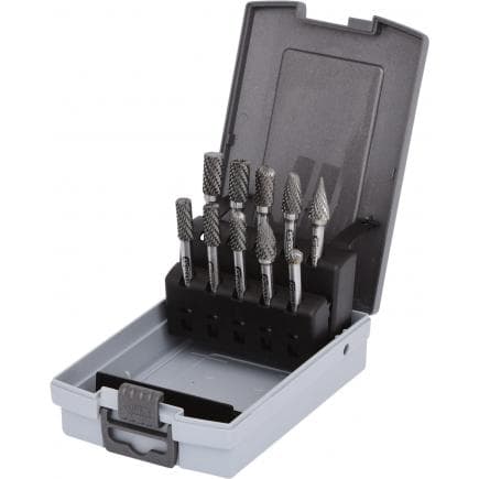 KS TOOLS 515.3220 - Jeu de fraises HM, coffret PVC (10 pcs)