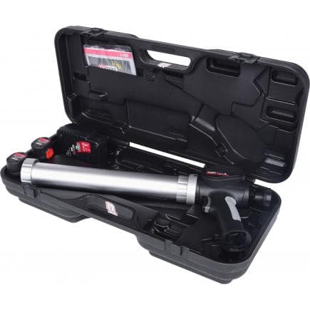 KS TOOLS 515.3581 - Pistolet à cartouche sur batterie 600 ml avec 2 batteries et chargeur