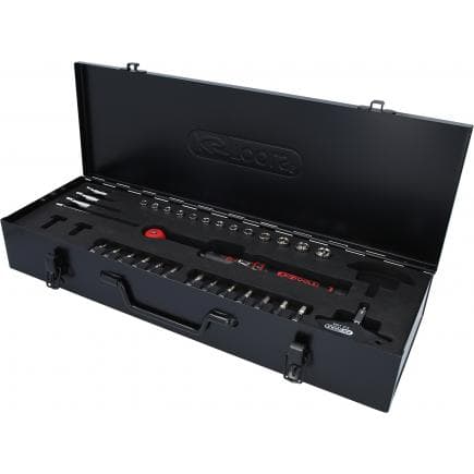 KS TOOLS 516.1415 - 1/4" Coffret de clés dynamométriques ERGOTORQUE® precision 5-25 Nm à carré d'entraînement bouton (32 pcs)