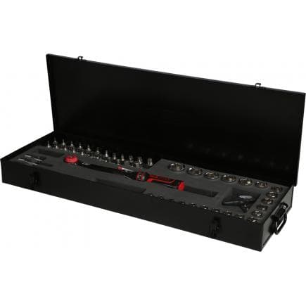 KS TOOLS 516.1435 - 1/2" Coffret de clés dynamométriques ERGOTORQUE® precision à carré d'entraînement bouton, 20-100Nm (49 pcs)