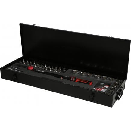 KS TOOLS 516.1445 - 1/2" Coffret de clés dynamométriques ERGOTORQUE® precision à carré d'entraînement bouton, 40-200Nm (49 pcs)