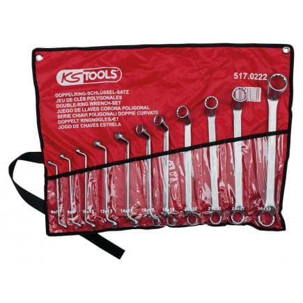 KS TOOLS 517.0222 - Clés polygonales contre-coudées 6-32mm (11 pcs)