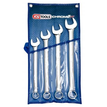 KS TOOLS 518.0644 - Jeu de clés mixtes inclinées CHROME plus (4 pcs)