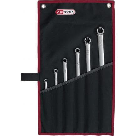 KS TOOLS 518.0930 - Jeu de clés polygonales Torx E CHROME plus, longues (6 pcs)