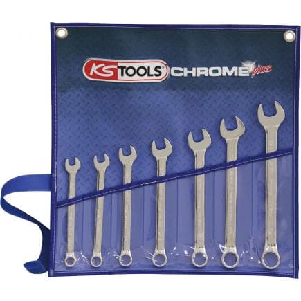 KS TOOLS 518.3020 - Jeu de clés mixtes inclinées CHROME plus pouce 3/8"- 3/4" (7 pcs)