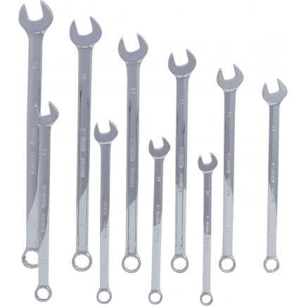 KS TOOLS 519.0660 - Jeu de clés mixtes CHROME plus, extra longues 10-19mm (10 pcs)