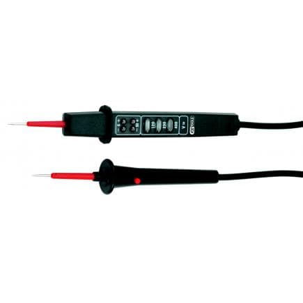 KS TOOLS 550.1501 - Détecteur de polarité et testeur pique-câbles avec revêtement isolant 6-400 V